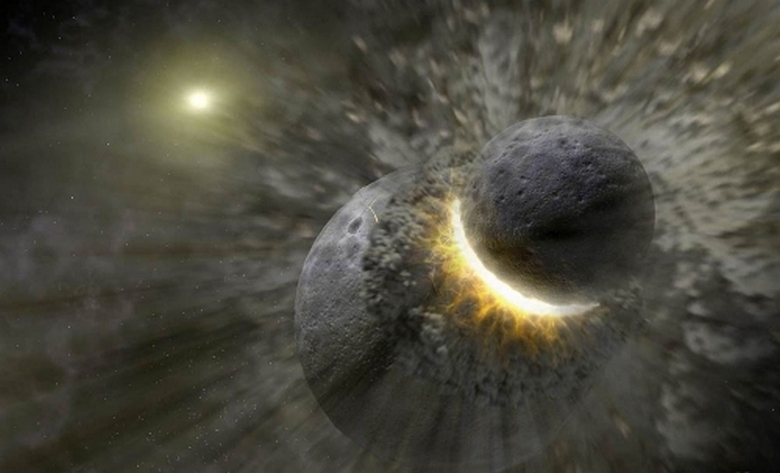 Астероидът удари луната. Следваща Земя?