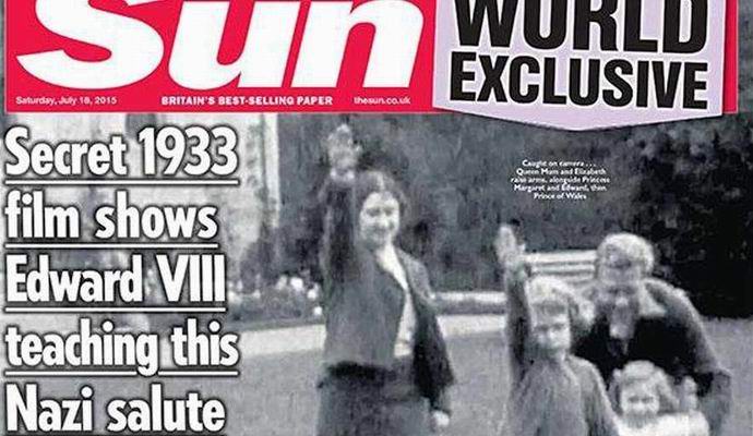 Британските журналисти публикуваха снимка с нацистко поздравяване на кралското семейство