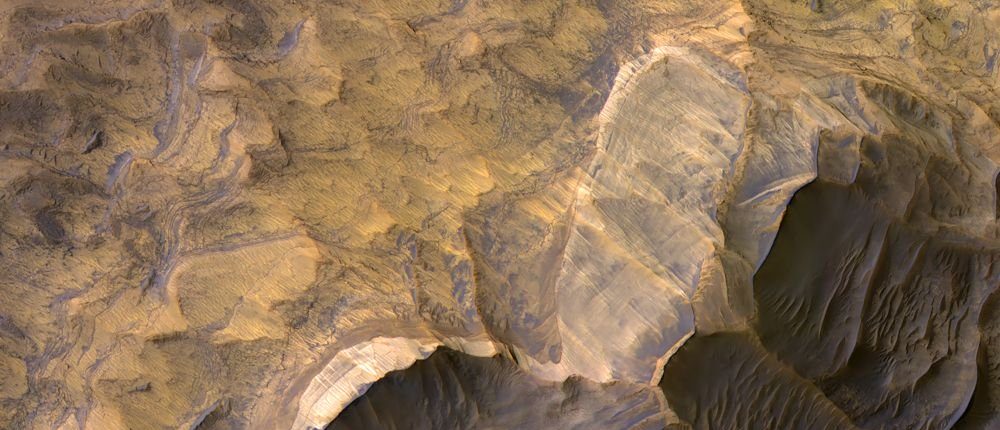 Зашеметяващата снимка на НАСА разкрива това, което изглежда е слой пясъчник на Марс 