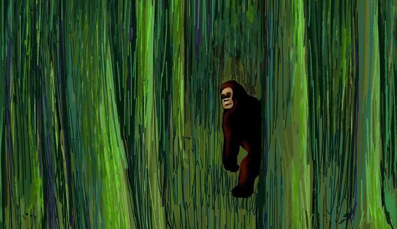 Снежният човек погледна в обектива на камерата