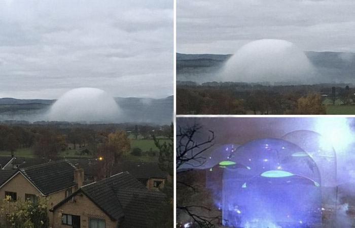 Мъглив купол, много минувач на НЛО